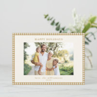 Senfgold-Gingham-Karo-Familien-Fotorahmen
