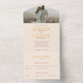 Senfgold und Foto All In One Einladung (Innen Boden)