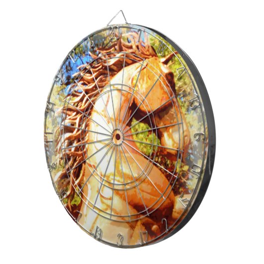 Senfhengst Dartscheibe (Vorderseite rechts)