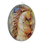 Senfhengst Dartscheibe (Vorderseite Links)