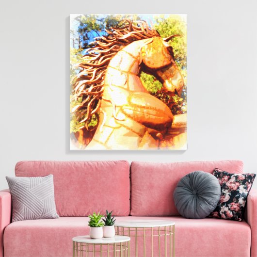 Senfhengst Leinwanddruck (Insitu (Wohnzimmer))