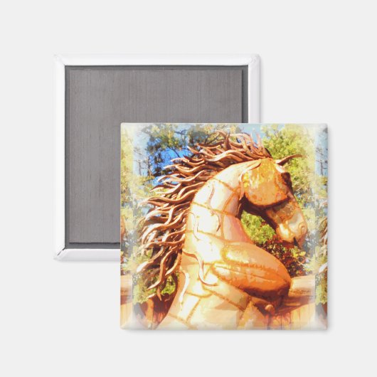 Senfhengst Magnet (Vorderseite/Rückseite)