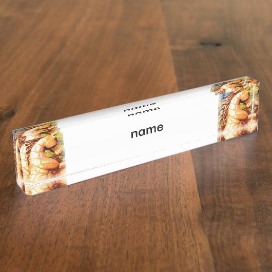 Senfhengst Namensplakette (Seite)