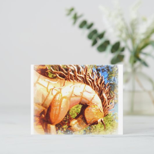 Senfhengst Postkarte (Stehend Vorderseite)