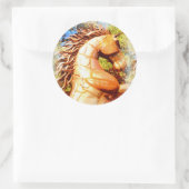 Senfhengst Runder Aufkleber (Tasche)