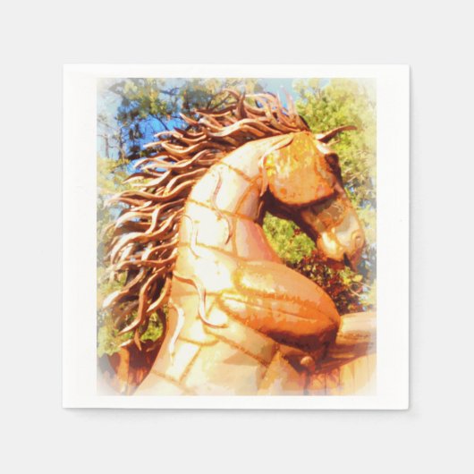 Senfhengst Serviette (Vorderseite)