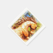 Senfhengst Serviette (Ecke)