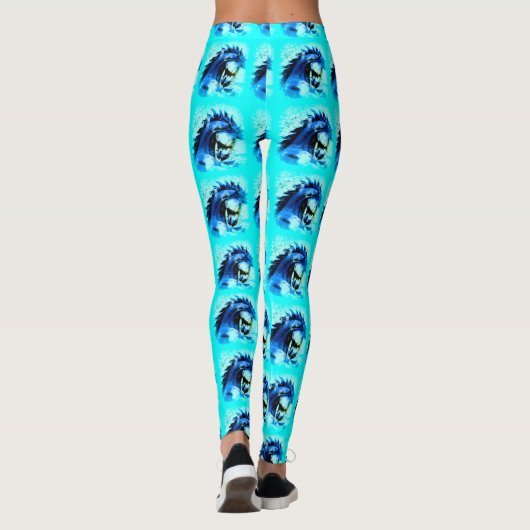 Senfhengste blau leggings (Rückseite)