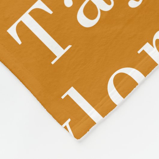 Senfherbst Personalisiert Wiederholungsname Fleecedecke (Ecke)