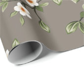 Senfkleine Blume mit grünen Blätter Geschenkpapier (Rolleneckpunkt)