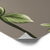 Senfkleine Blume mit grünen Blätter Poster (Ecke)