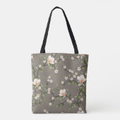 Senfkleine Blume mit grünen Blätter Tasche (Rückseite)