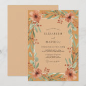 Senfkneten-Blatt-Hochzeit Einladung (Vorne/Hinten)