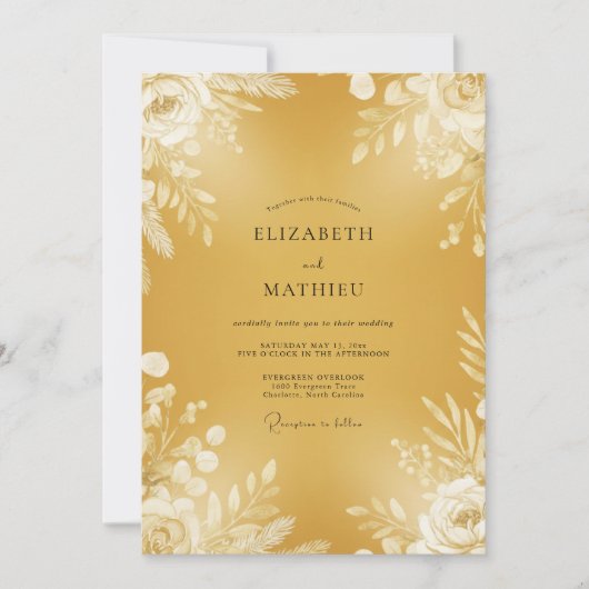Senfkraut-Eukalyptus-Hochzeit Einladung (Vorderseite)