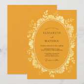 Senfkraut-Weich-Eukalyptus-Hochzeit Einladung (Vorne/Hinten)