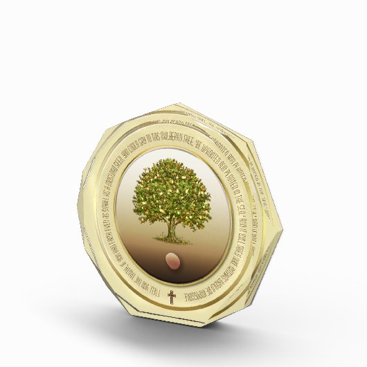 Senfsaat-Wohngestaltung, Christliches Geschenk, Ph Fotoblock (Rechts)