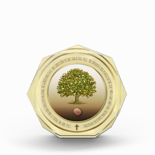 Senfsaat-Wohngestaltung, Christliches Geschenk, Ph Fotoblock (Vorderseite)