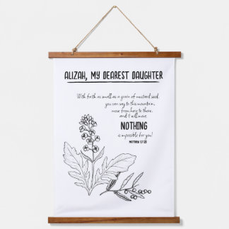 Senfsamen Wandteppich Mit Holzrahmen