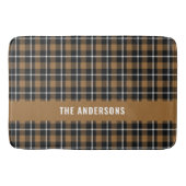 Senftartan moderne rustikale personalisierte Dekor Badematte (Vorderseite)