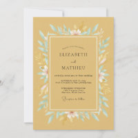 Senfweiche Florale Romanze Hochzeit