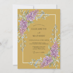 Senfweiche-Lila-Wisteria-Hochzeit Einladung