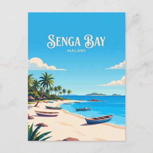 Senga Bay Strand Malawi Postkarte (Vorderseite)