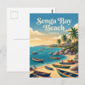Senga Bay Strand Malawi Postkarte (Vorne/Hinten)