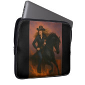 Sengend schnelles Barrel-Racing-Team! Laptopschutzhülle (Vorne Rechts)
