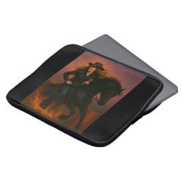 Sengend schnelles Barrel-Racing-Team! Laptopschutzhülle