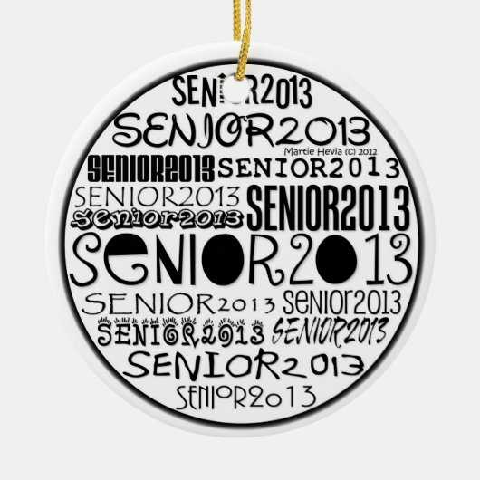 Senior 2013 - Rückspiegel-Verzierung Keramik Ornament (Vorne)