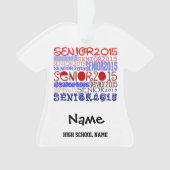 Senior 2015 - Rückspiegel-Verzierung Ornament (Vorderseite)