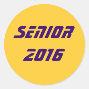 Senior 2016 runder aufkleber