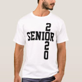 Senior 2020 Black Text Class of 2020 t Shirt (Vorderseite)