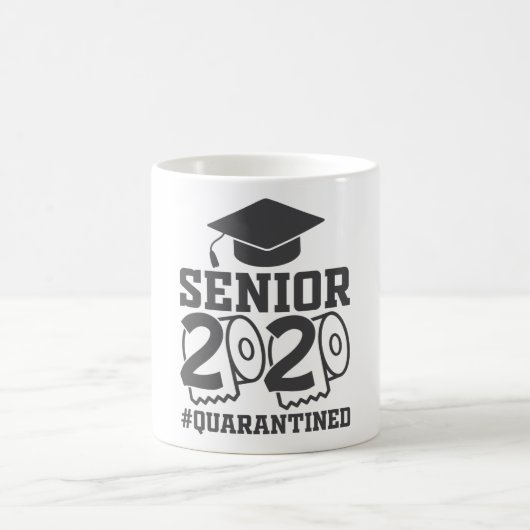 Senior 2020 Quarantined Graduate Funny Kaffeetasse (Mittel)