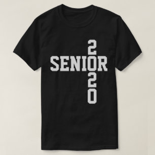 Senior 2020 white Text Class of 2020 T-Shirt