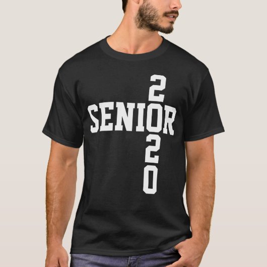 Senior 2020 white Text Class of 2020 T-Shirt (Vorderseite)