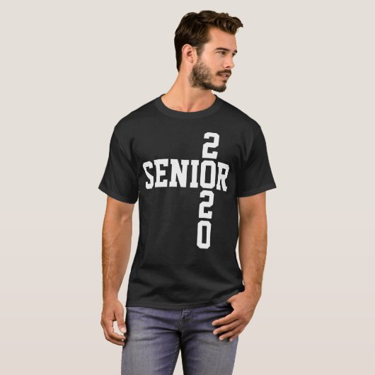 Senior 2020 white Text Class of 2020 T-Shirt (Vorne ganz)