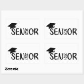 Senior 2021 Abschluss, Class of 2021, Senior 2021 Rechteckiger Aufkleber (Blatt)