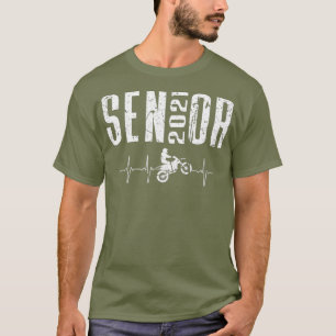 Senior 2021 Motocross Heartbeat Dirt Bike Rider T-Shirt