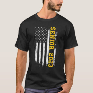 Senior 2023 American Flag USA Abschluss Class of T-Shirt