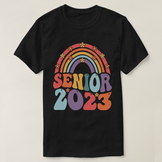 Senior 2023 Boho Rainbow Class of 2023 Abschluss T-Shirt (Design vorne)