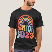 Senior 2023 Boho Rainbow Class of 2023 Abschluss T-Shirt (Vorderseite)