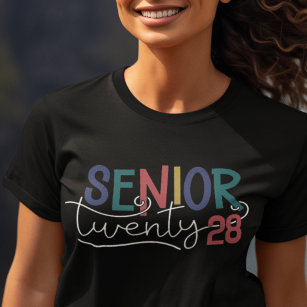 Senior 2023 fett farbiger Abschluss Zolljahr T T-Shirt