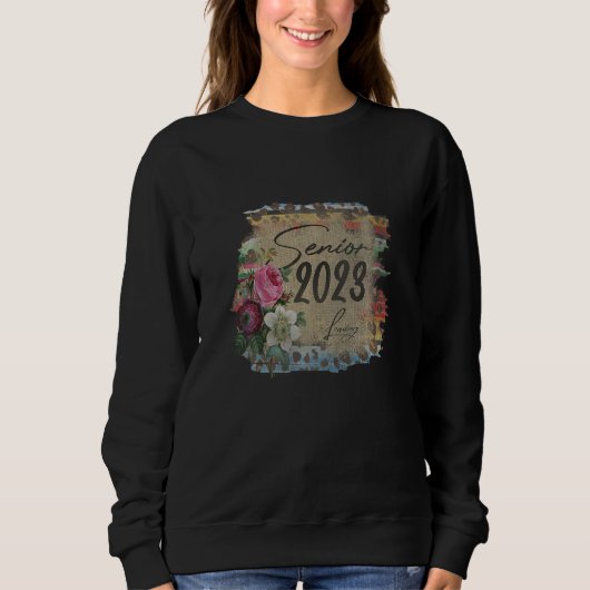 Senior 2023 Graduation Last First Day Tie Dye Leop Sweatshirt (Vorderseite)