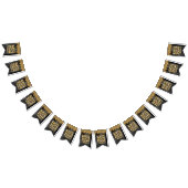 SENIOR 2023 SCHWARZ & GOLD GLITZER TROPFEN CUSTOM WIMPELKETTE (Alle)