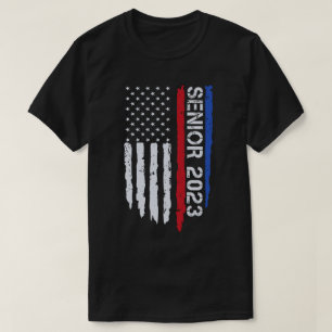 Senior 2023 US American Flag Abschluss Gift T-Shirt