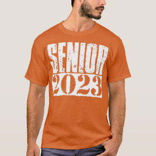 Senior 2023 Vintager weißer Text T-Shirt