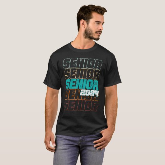 Senior 2024 Abschluss Class of 2024 T-Shirt (Vorne ganz)