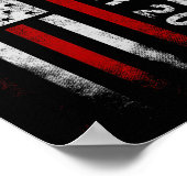 Senior 2024 American Flag USA Abschluss Class of Poster (Ecke)