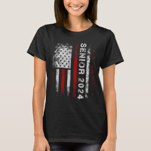 Senior 2024 American Flag USA Abschluss Class of T-Shirt